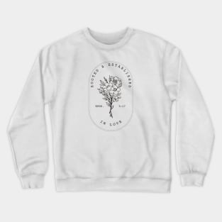 Aesthetic Christian Botanical Black Logo Crewneck Sweatshirt